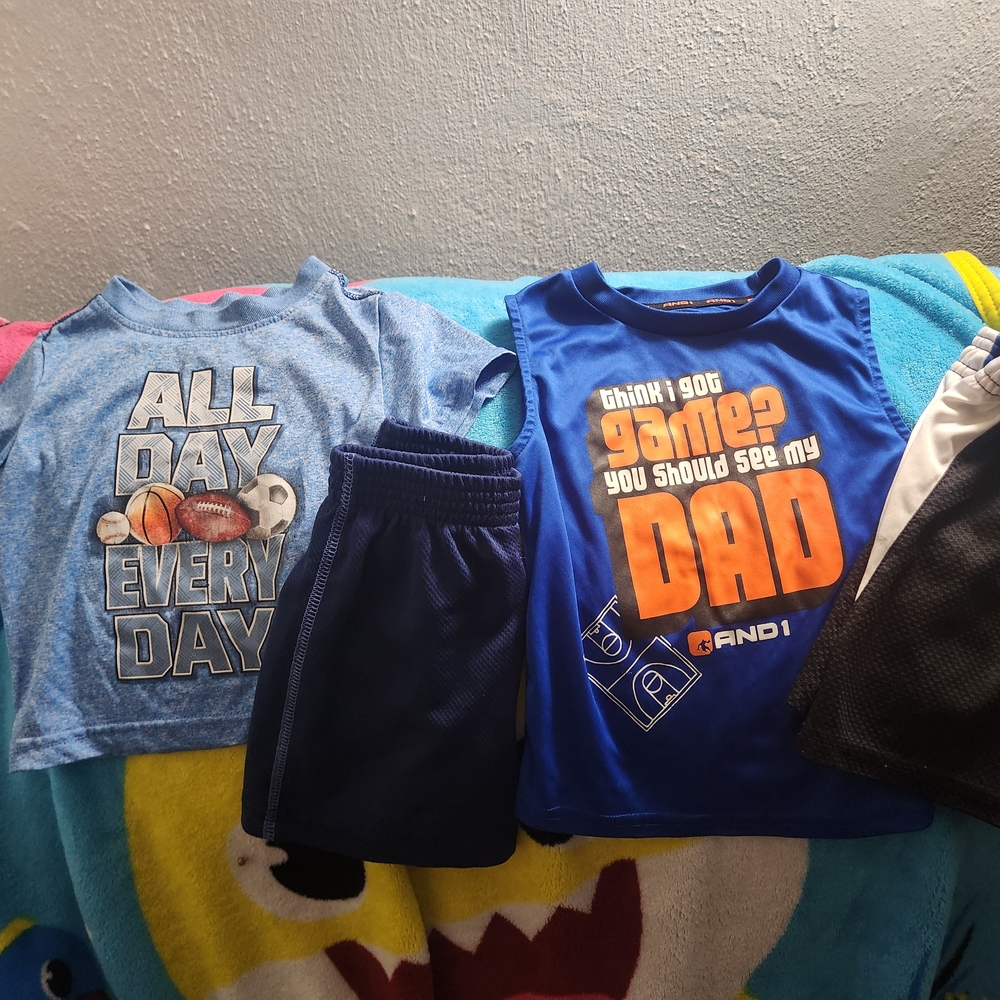 Healthtex Blue Graphic Tee and Shorts Set